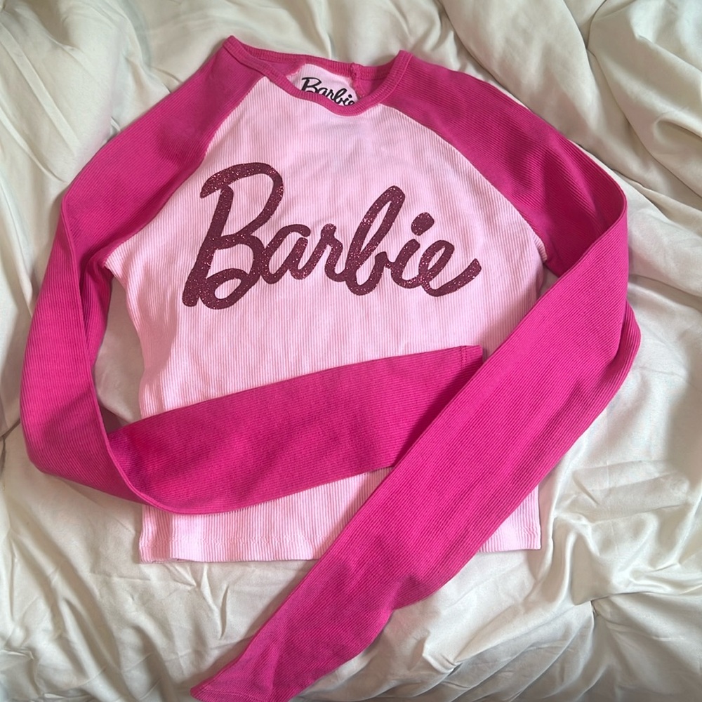 Crop Pink Barbie Tee (long sleeve)